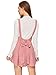 MakeMeChic Women's Casual Straps High Waist Suspender Skirt Pinafore Overall Dress Bow Pink M
