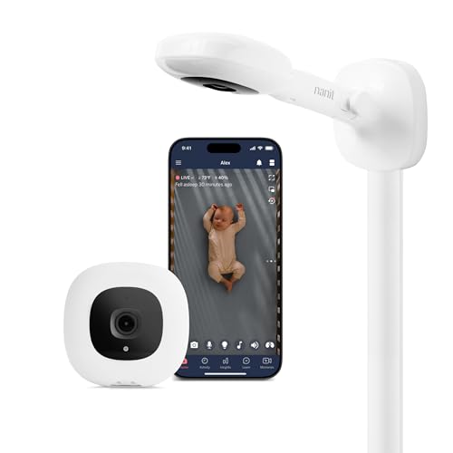 Nanit Pro Smart Baby Monitor - Camera & Wall Mount- 1080p Wi-Fi Video Camera, 2…