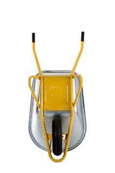 2x Profi Schubkarre Bauschubkarre gelb 100l Liter mit Bodenplatte ***NEU***
