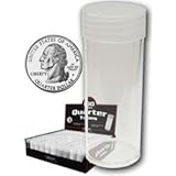 NEW BCW COIN TUBES - QUARTER - BOX OF 100