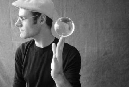 DSJUGGLING Clear Acrylic Contact Juggling Ball 85mm & 90mm, Single Practice Juggling Ball for Beginners and Big Hand