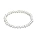 Bling Jewelry Bridal Simple White Freshwater Cultured Pearl Stackable Single Strand Stretch Bracelet For Women For Teen Wedding