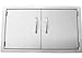 SUNSTONE A-DD36 36-Inch Double Door Flush Mount, Stainless Steel