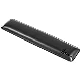 Bailey Leather Ergonomic Computer Wrist Rest Pad - Full Size Keyboard Wrist Support - Black