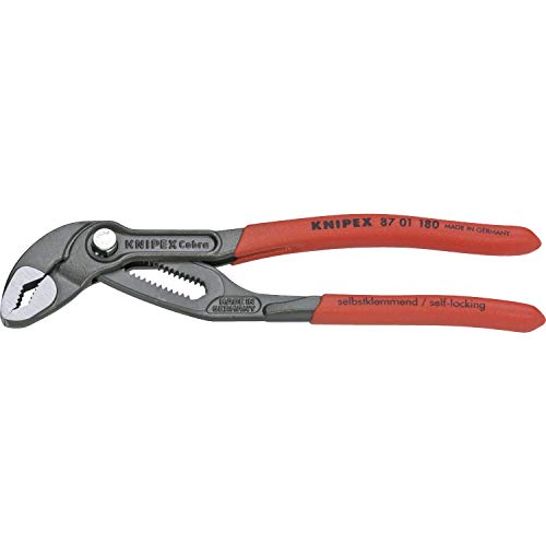 KNIPEX 87 01 180, 7-1/4 in. Cobra® Water Pump Pliers, Capacity 1-1/2