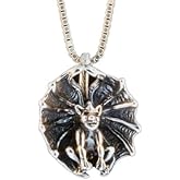 Sterling Silver Gothic Gargoyle Necklace Gargoyle Jewelry Gothic Charm Necklace
