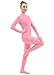 Ensnovo Womens One Piece Unitard Full Body Suit Spandex Skin Tights Pink,M