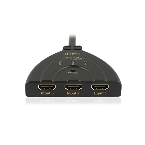 ViewHD UHD HDMI 3x1 Pigtail Switch | HDMI v2.0 | 4K @ 60Hz / 60fps | HDR | HDCP 2.2 | 18 Gbps | Model: VHD-UPT3F