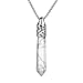 BEADNOVA Natural White Howlite Gemstone Hexagonal 18