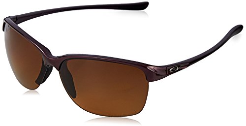 Oakley Womens Unstoppable Polarized Rectangular Sunglasses, Raspberry Spritzer w/Brown Gradient Polarized, 65 mm