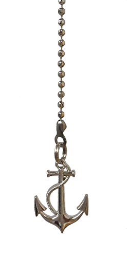 WeeZ Industries - Nautical sea shore Beach theme MINI Ceiling Fan Pull light Chain extender - 6"L chain (Anchor 1.5"H)
