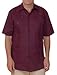 Squish Cuban Style Guayabera Shirt / Deep Red - Large