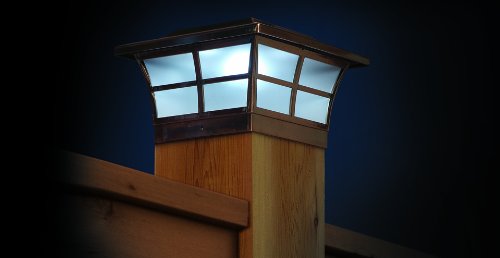 Classy Caps SL086 6x6 Prestige Solar Post Cap, Copper, Pack of 2