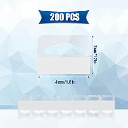 200pcs Retail Display Tags, 1.6"x1.2" Clear Slot
