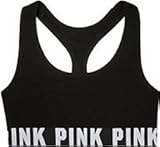 Victoria's Secret PINK Logo Bra Top Small Black Logo Band