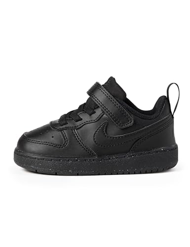 Nike Little Kid's Court Borough Low Recraft Shoes, Black/Black-Black, 3Y Image