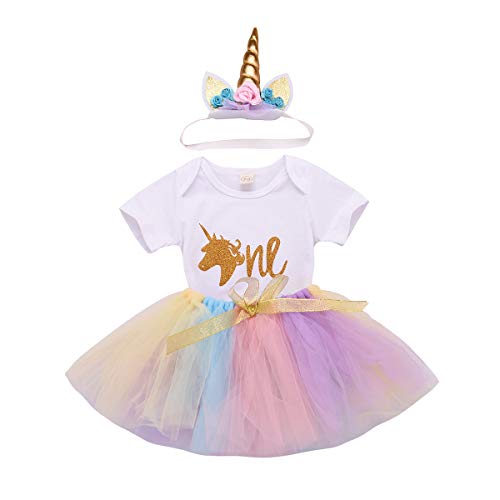 unicorn dress 1st birthday First birthday Unicorn outfit – STYLO main image 0