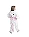 Emolly Fashion Kids Animal Unicorn Pajama Onesie - Soft and Comfortable with Pockets (8, Pink/WHT)