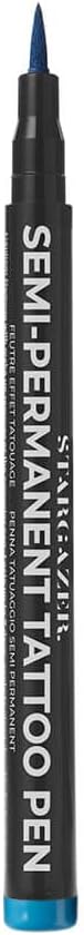 Stargazer Semi-Permanent Vegan Tattoo Pen - 9 Hour Blue Skin Art Fine Line Nib