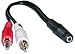 C&E 6 Inch 3.5mm Female to 2 RCA Male Stereo Audio Y Cable, Nickel Plated Adapter Compatible for TV,Smartphones, MP3, Tablets, Speakers,Home Theater