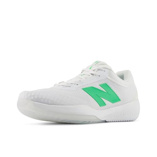 New Balance Men's FuelCell 996 V6 Tennis Shoe, White/Green Apple, 8 M