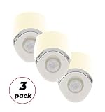 Amerelle Motion Sensor Night Light, 3 Pack - Plug In Motion Sensor Light Automatically Activated When Movement is Detected - LED Lights, Saves Energy, Wide Detection Zone - White Finish, 73092CC