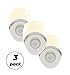 AMERELLE Motion Sensor Night Light, 3 Pack - LED Plug in Night Light with Sensor That Lights Up When It Auto Detects Motion - Wide 100 Degree Detection Zone - Ideal for Bathroom & Nursery - (73092CC)