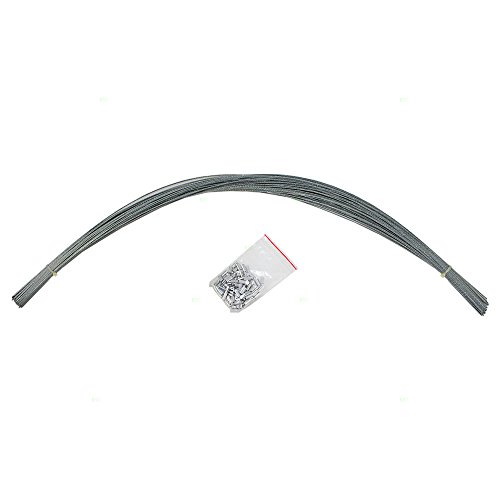 100 Pc Set Steering Wheel Key Cable Lock Kit 31" x 1/6 & 100 Aluminum Compression Sleeves Vehicle Security Anti-theft Dealership Auction - Thumbnail 4
