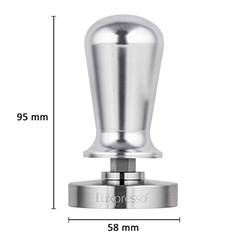Luxpresso Tamper/Kaffeemehlpresser „TecPresso Metallo“ - 58 mm, inkl. Tamping-Sitz/Tampermatte – Bild 4