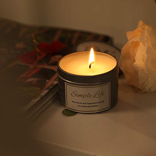 Scented Aromatherapy Fragrance Candles Jar Natural Soy Wax Environmental Relaxation Home Decor Decoration Gift 4.6 ounce (Vanilla)