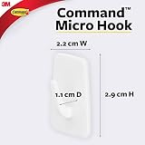 Command Micro Hooks White 17066 Small Adhesive Wall Hangers view 10