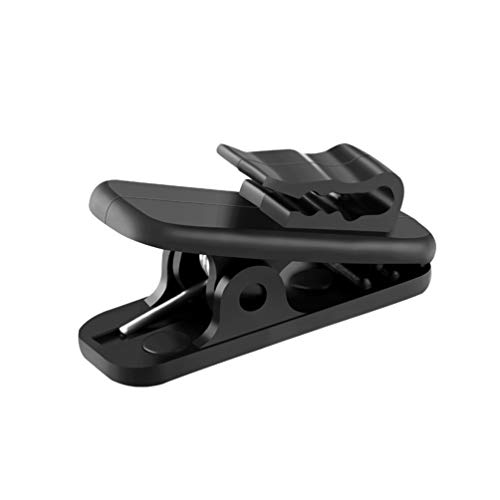 FENGWANGLI Earphone Wire Clip Headphone Mount Cable Clothing Clip Earbud Clip to Keep Earphone/Microphone Cord in Place for 1.5mm Wire Diameter Round Wire Earphone,12 Pcs (Black)