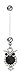 Clear Gemmed Owl Dangle 14g BioFlex Maternity Pregnancy Pregnant Navel Bio Flex Navel Belly Button Ring