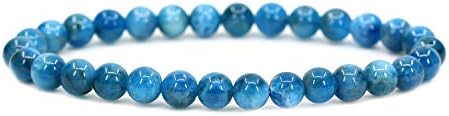 CHENYUE Gem Semi Precious Gemstone 6mm Round Beads Stretch Bracelet 7 Inch