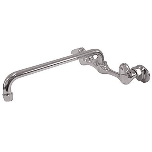 Kingston Brass KF100+ Tubular Spout Cast Brass Wall Mount Kitchen Faucet, 12",…
