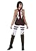Attack on Titan Mikasa Ackerman Cosplay Costume for Women | Anime Character Outfit For Halloween, Conventions Medium