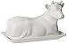 Kitchen Supply White Porcelain Butter Dish, Cow Shape