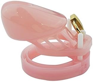 GUAHE Male Chasti-ty Device CB-6000S Short Style with 5 Sizes Rings (Pink)