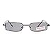 SA106 Extra Small Mens Rectangular Metal Rim Classic Color Lens Sunglasses