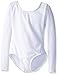 Capezio Little Girls' Team Basics Long Sleeve Leotard,White,S (4-6)
