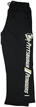 Pittsburgh Penguins NHL Reebok Adult Black Logo Fleece Sweatpants - 2XL