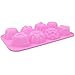 ZICOME 8-Cavity Adorable Flower Leaf Silicone Soap Mold Cake Decoration Mold, Set of 2