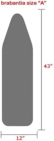 de Machinor Ironing Board Cover &amp; Pad Made For Size A Brabantia (43” x 12”) Ironing Table - 3 Layer Padded Cover with Adjustable Pull Bungee