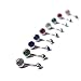 Coolrunner Lot of 10pc 14G Belly Button Ring Body Jewelry Piercing 10 Pack (Colorful)