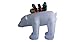BZB Goods 8 Foot Tall Christmas Inflatable 3 Penguins on Polar Bear LED Lights Outdoor Indoor Holiday Decorations Blow up Lawn Inflatables Home Family Decor Yard Decoration