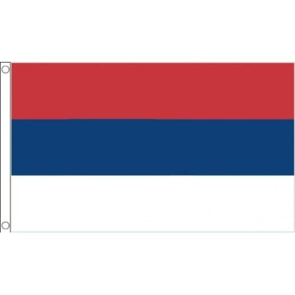AZ FLAG - Serbia Civil Flag - 3x5 Ft - 100D Polyester Serbian Without Arms Banner with Two Metal Grommets - Fade Resistant - Vivid Colors - 3' x 5' Feet - 150x90 Cm — image 1