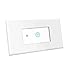 Smart WiFi Switch Light Wall Touch Remote Automatic Control TUYA Works with Smartphone Amazon Alexa Google Assistant, Overload Protection 15 A No Hub Timing Function NEW DESIGN GLASS PANEL NO SCRATCH