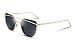 FEISEDY Cat Eye Women Sunglasses Metal Frame Plain HD UV400 Lens B2206