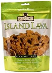O Hawaii Island Lava Baker's Brittle 4 oz Pack of 2 (coconut tree)