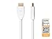 Monoprice 4K Certified Premium High Speed HDMI Cable - 4K60Hz, 18Gbps, HDR, 10ft, White